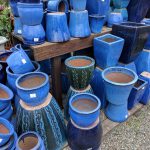 Blue Ceramic Pots Blue ceramic pots assorted